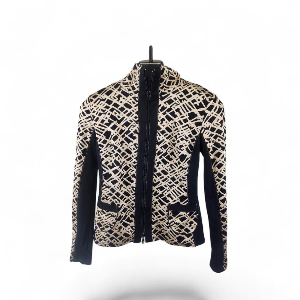 Like New Joseph Ripkoff Full Zip Geometric Print Jacket
